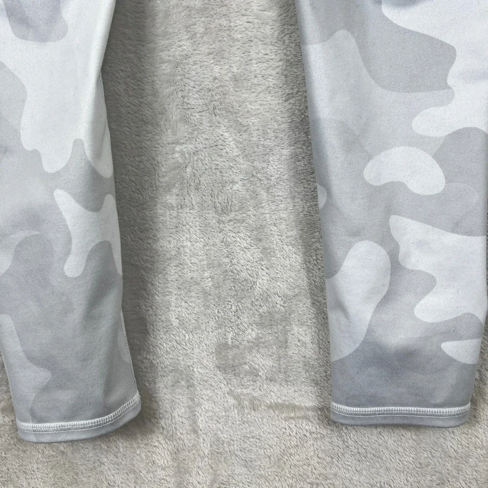 Alo Yoga Womens Camo High Waist Airbrush Leggings Grey White Size L Active *Read